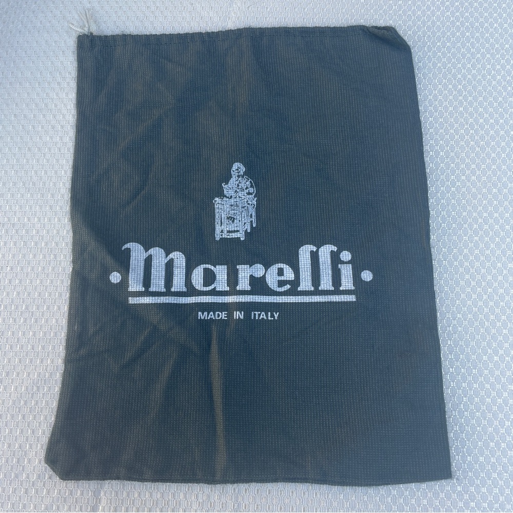 Marelli Empty Designer Dust Bag Dark Grey and White 10" x 13"